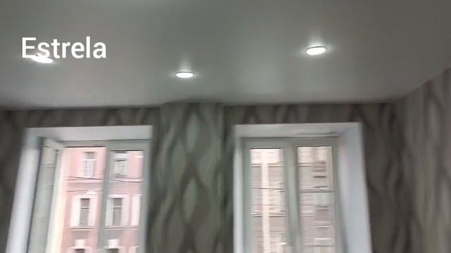 Матовый натяжной потолок в комнату 18м2