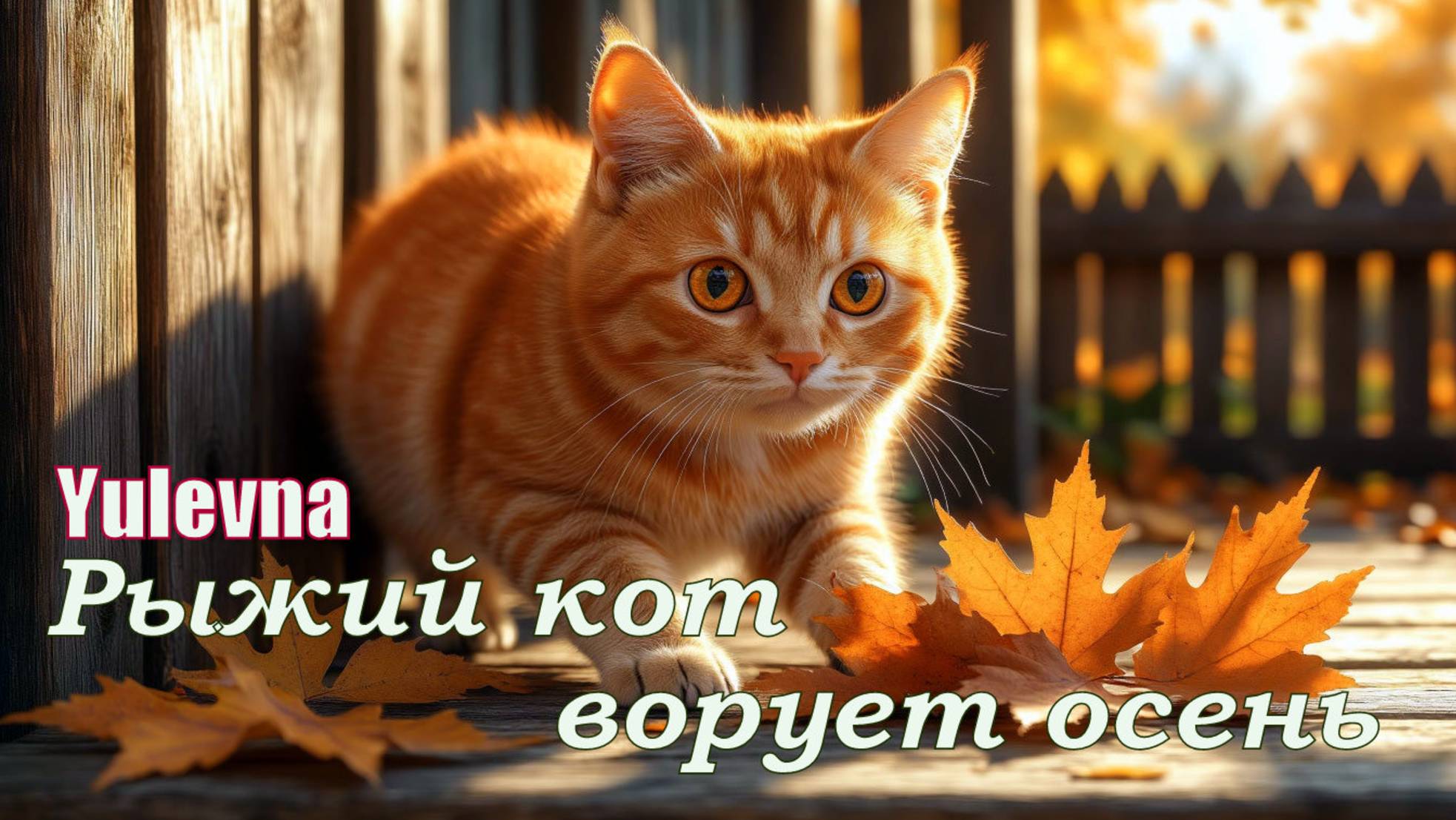 Рыжий кот ворует осень.Новая песня про осень.Yulevna(Юлевна)_Арсений Романов.🍁