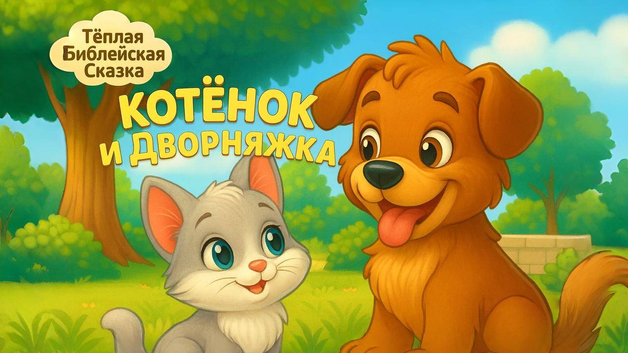 😸Котёнок и Дворняжка - мультик про  котенка, который очень боялся
