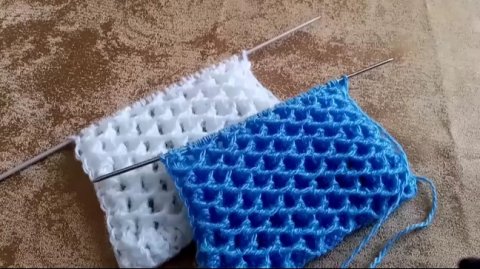 Узор на двух спицах.