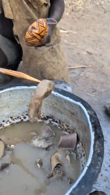 Так и живут жители первобытного племени бушменов