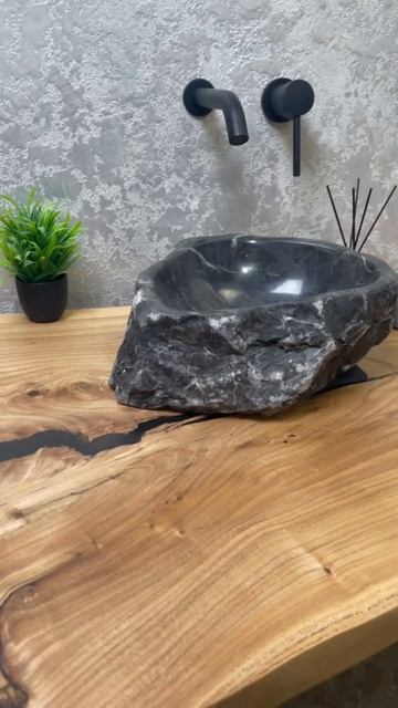 Раковина из черного мрамора TIMEstone Арт:0303024