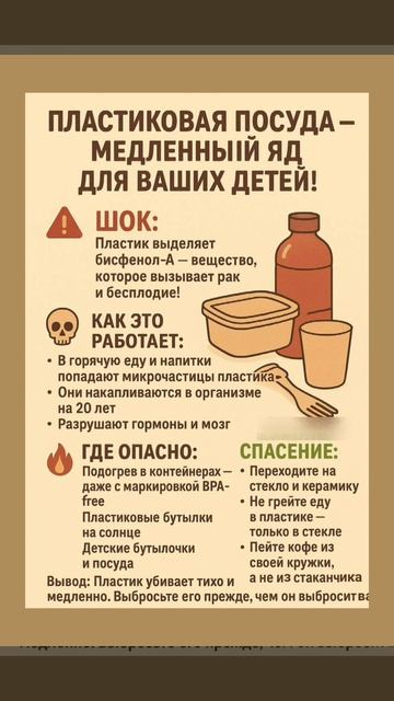 Пластиковая посуда-ЯД!!🫣☠️#яд #посуда #вред #дети #еда