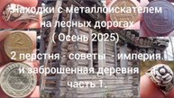 Находки с металлоискателем на лесных дорогах Осень 2025 ( часть 1)