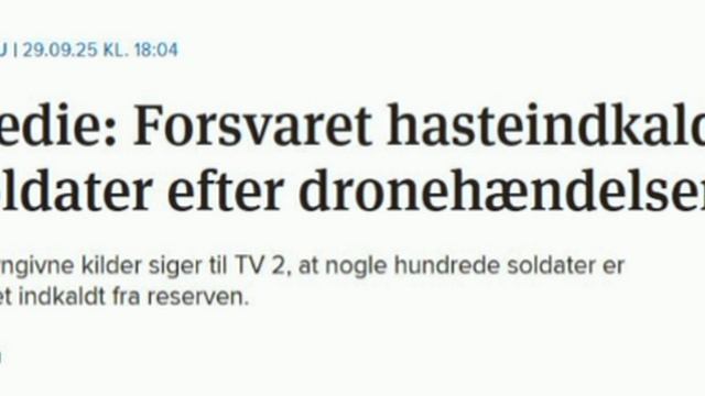 ‼️🇩🇰🏴☠Дания срочно вызывает резервистов из-за обострения угрозы стране, - Ekstra Bladet.