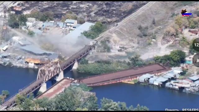 ЛМУР (лёгкая многоцелевая управляемая ракета) по укрепу на херсонском ж/д мосту + доразведка удара.