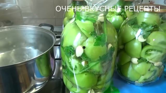 Зеленые помидоры на зиму.
