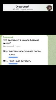Что вас бесит в школе больше всего?