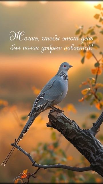Желаю чтобы этот день был полон добрых новостей! Доброго дня!