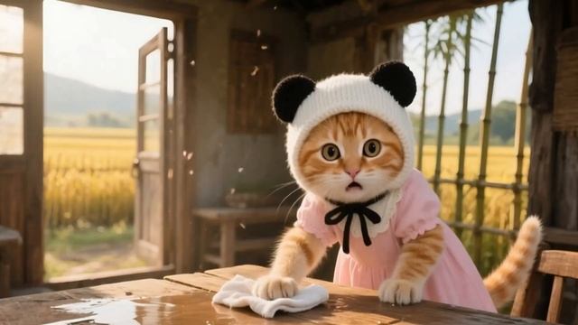 Cat stories. AI-generated video