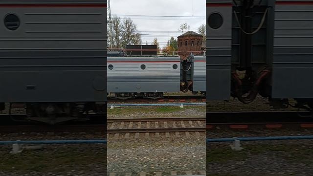 Санкт-Петербург - Москва. Бологое из окна поезда.