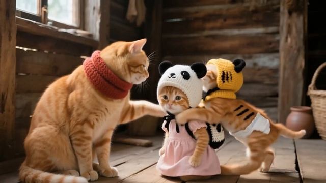 Cat stories. AI-generated video