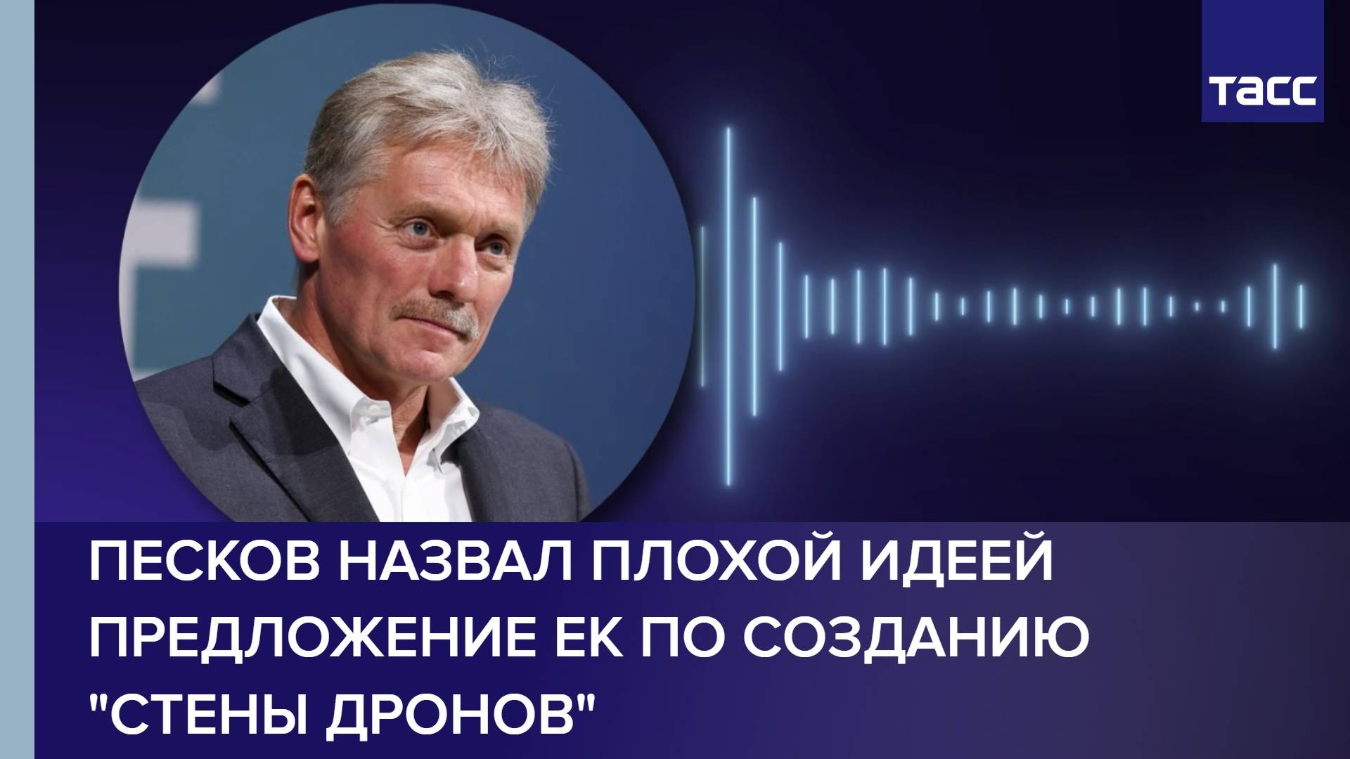 Песков назвал плохой идеей предложение ЕК по созданию "стены дронов"
