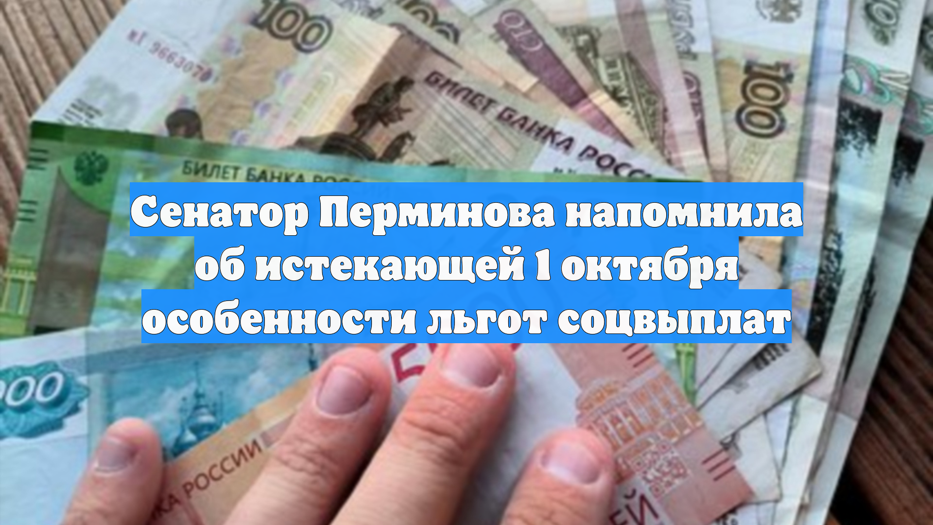Сенатор Перминова напомнила об истекающей 1 октября особенности льгот соцвыплат