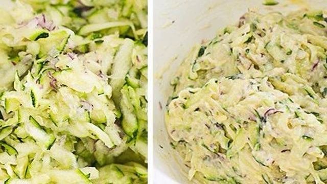 Кабачковые оладьи в духовке