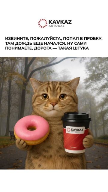 ❤️Миссия: проснуться.❤️Наше секретное оружие — бодрящий кофе и десерт на KAVKAZ AUTOGAS.