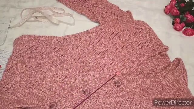 Кардиган спицами КЛЕВЕР часть 2полочка архив