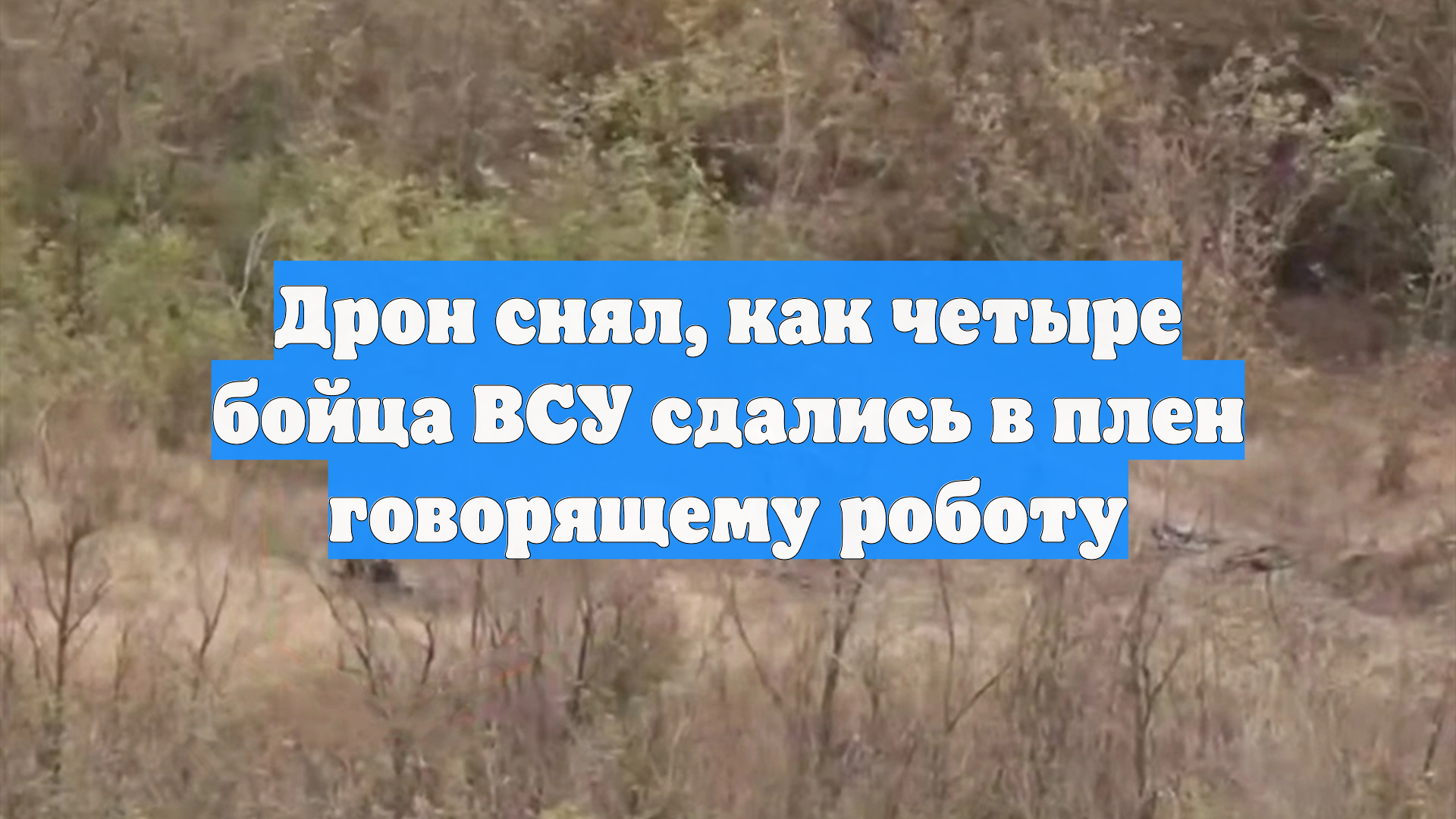Дрон снял, как четыре бойца ВСУ сдались в плен говорящему роботу