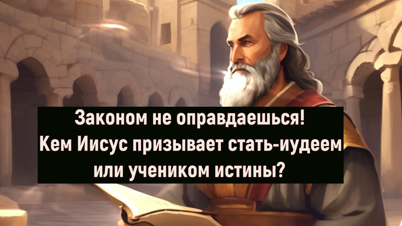 Законом не оправдаешься!Кем Иисус призывает стать-иудеем или учеником истины? Послание Галатам.Ответ