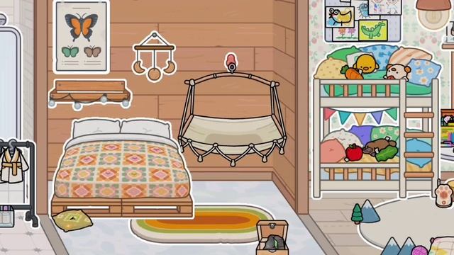 Мини обустройство двух спальных комнат#тока бока#toca Boka