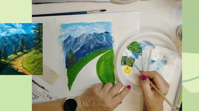 Горный пейзаж.Акрил