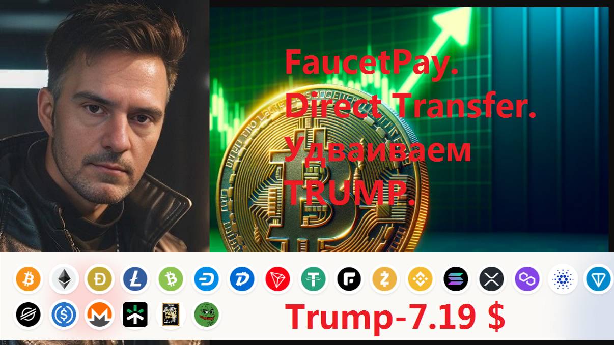 FaucetPay. Direct Transfer . Удваиваем TRUMP.