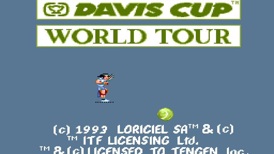 Davis Cup World Tour Tennis | Intro Sega Mega Drive (Genesis).