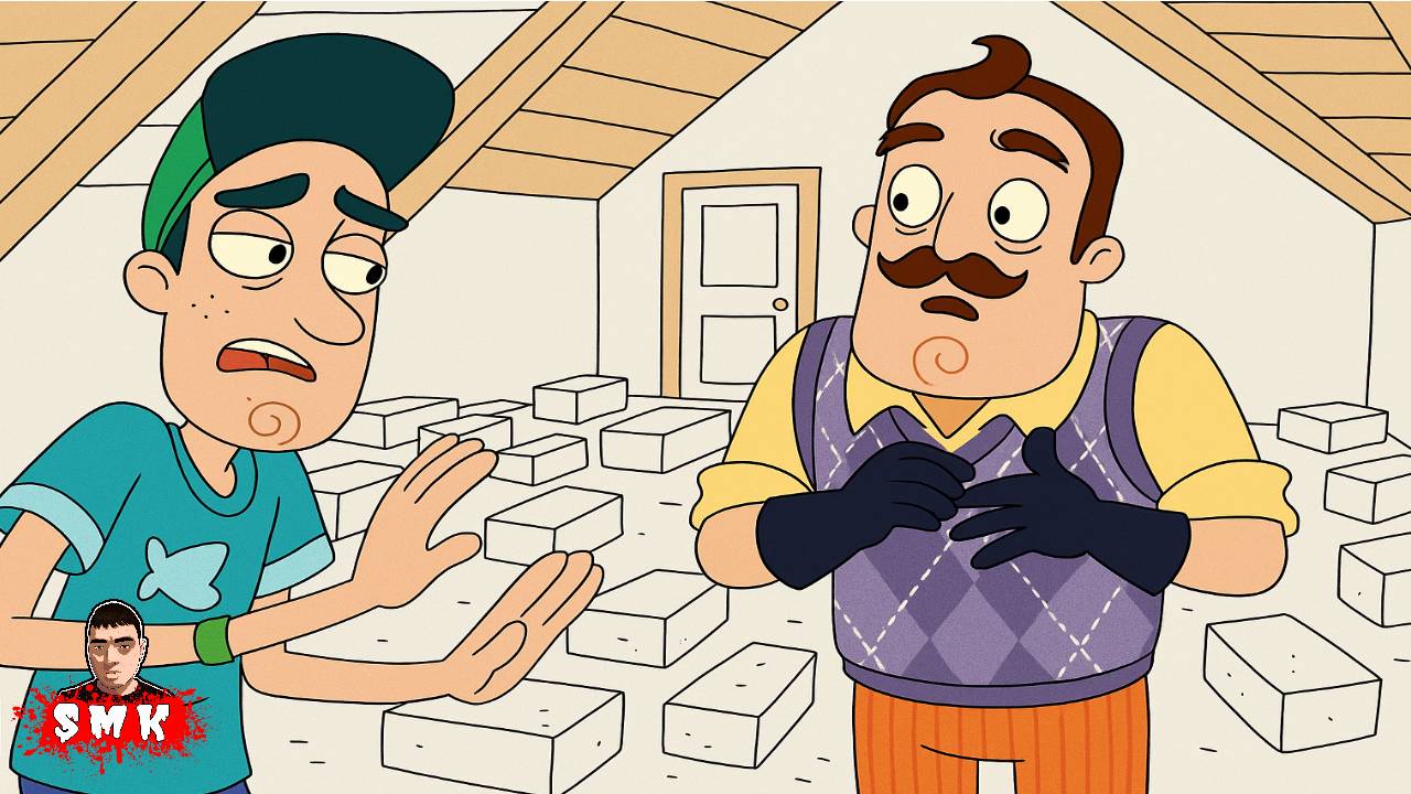 ШОУ ПРИВЕТ СОСЕД!КТО ЗДЕСЬ СКУФ?! ТЮРЬМА НА ЧЕРДАКЕ! ИГРА HELLO NEIGHBOR ПРОХОЖДЕНИЕ МОД HELLO SKUF!