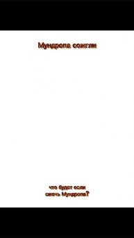 Мундропа сожгли