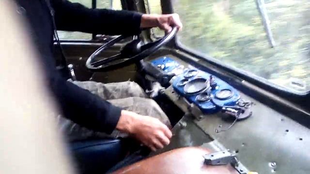 Перенесенный рычаг КПП ГАЗ66 на ходу