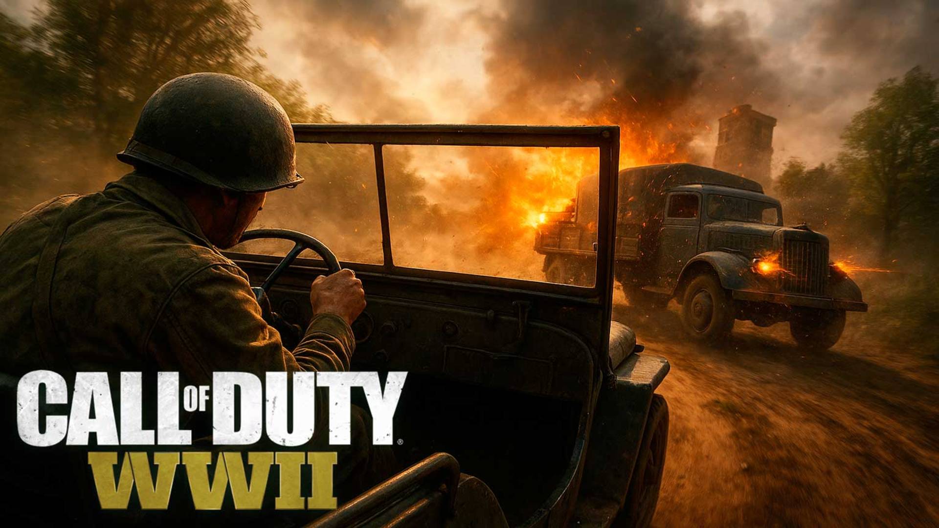  Погоня за грузовиком! Спасение союзника  Call of Duty WWII