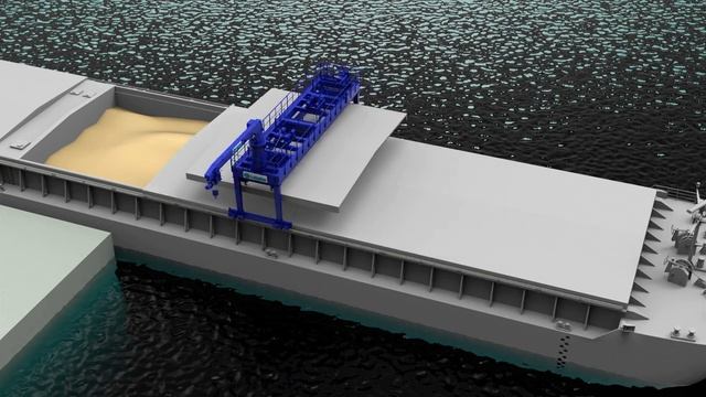 🏗️ Козловой кран люковых закрытий  + кран-манипулятор | Gantry Hatch Cover Crane + Manipulator