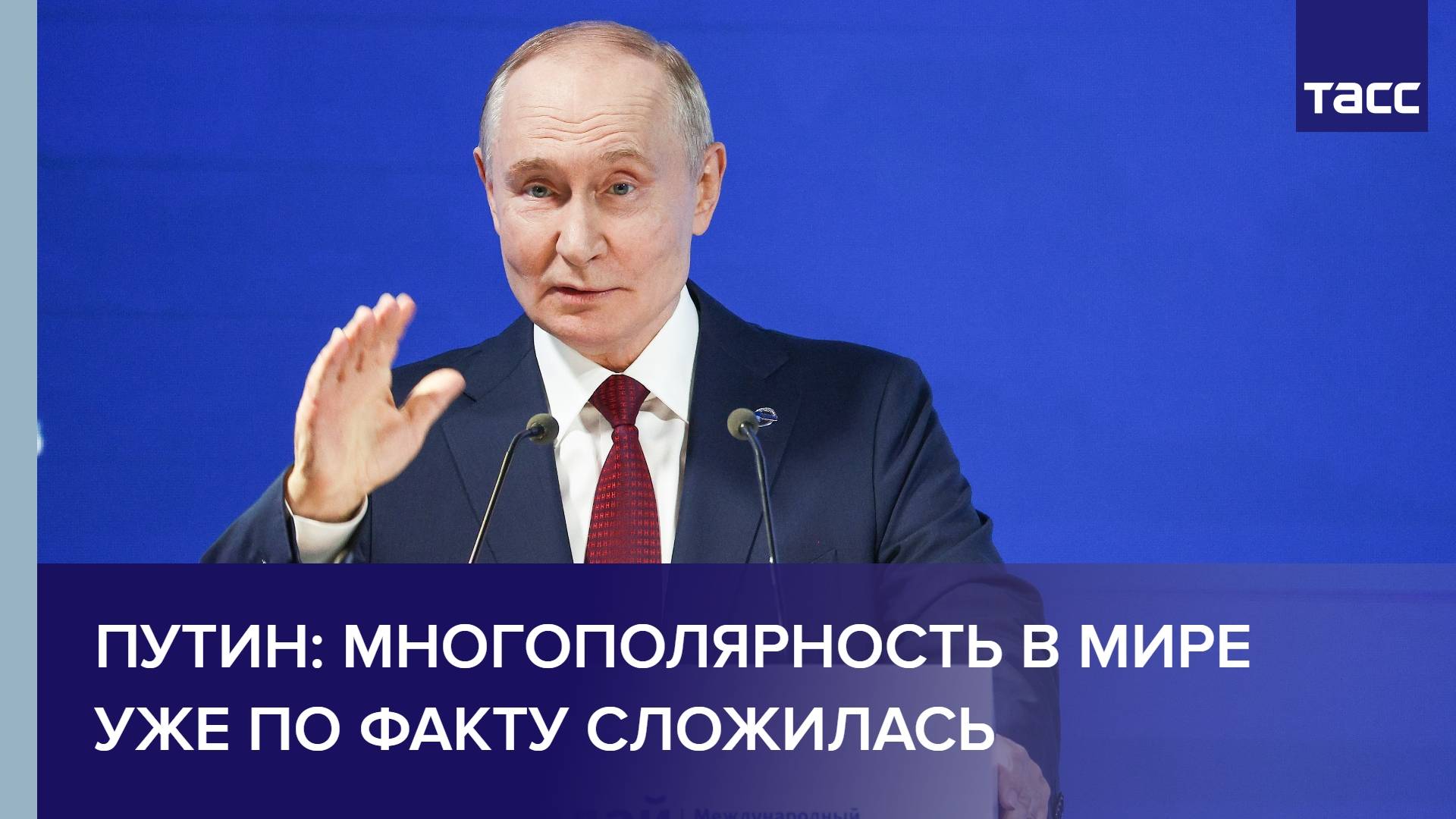 Путин: многополярность в мире уже по факту сложилась