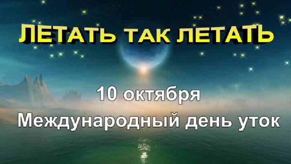С МЕЖДУНАРОДНЫМ ДНЁМ УТОК!