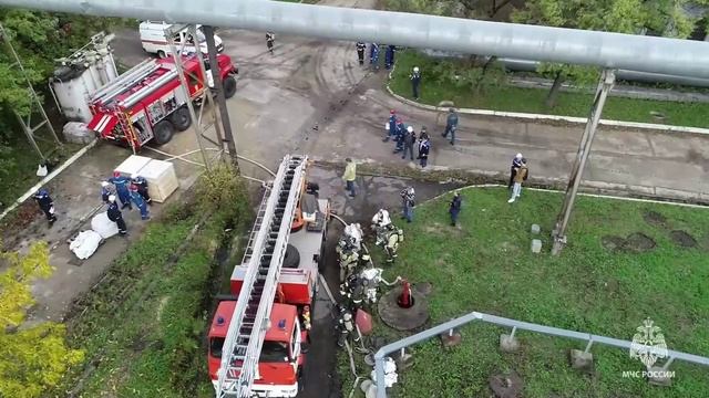 (1.10.2025) Пожарные боролись с огнём на Хабаровской ТЭЦ