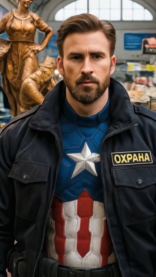 Капитан Америка стал охранником в Саратове
