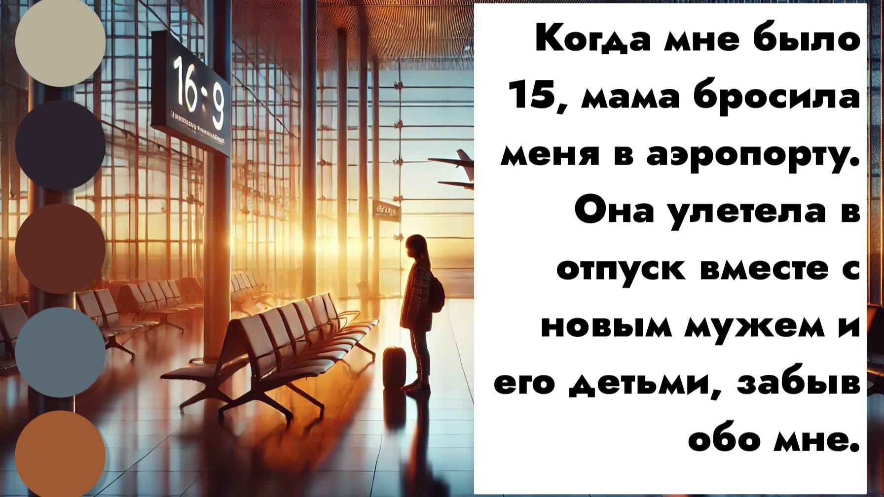 Мне было всего пятнадцать когда мать оставила меня в аэропорту Мюнхена.