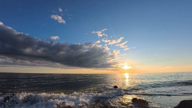 Закат на Чёрном море в октябре
