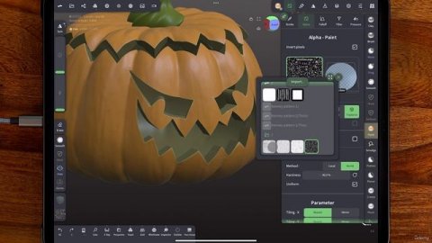 27 - Patsy the Pumpkin Start Painting Detail