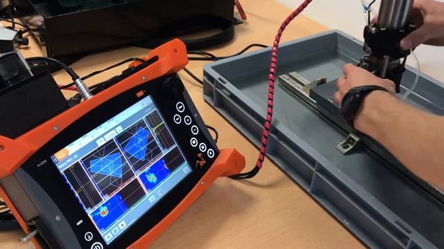 Проведение контроля с помощью дефектоскопа Mantis