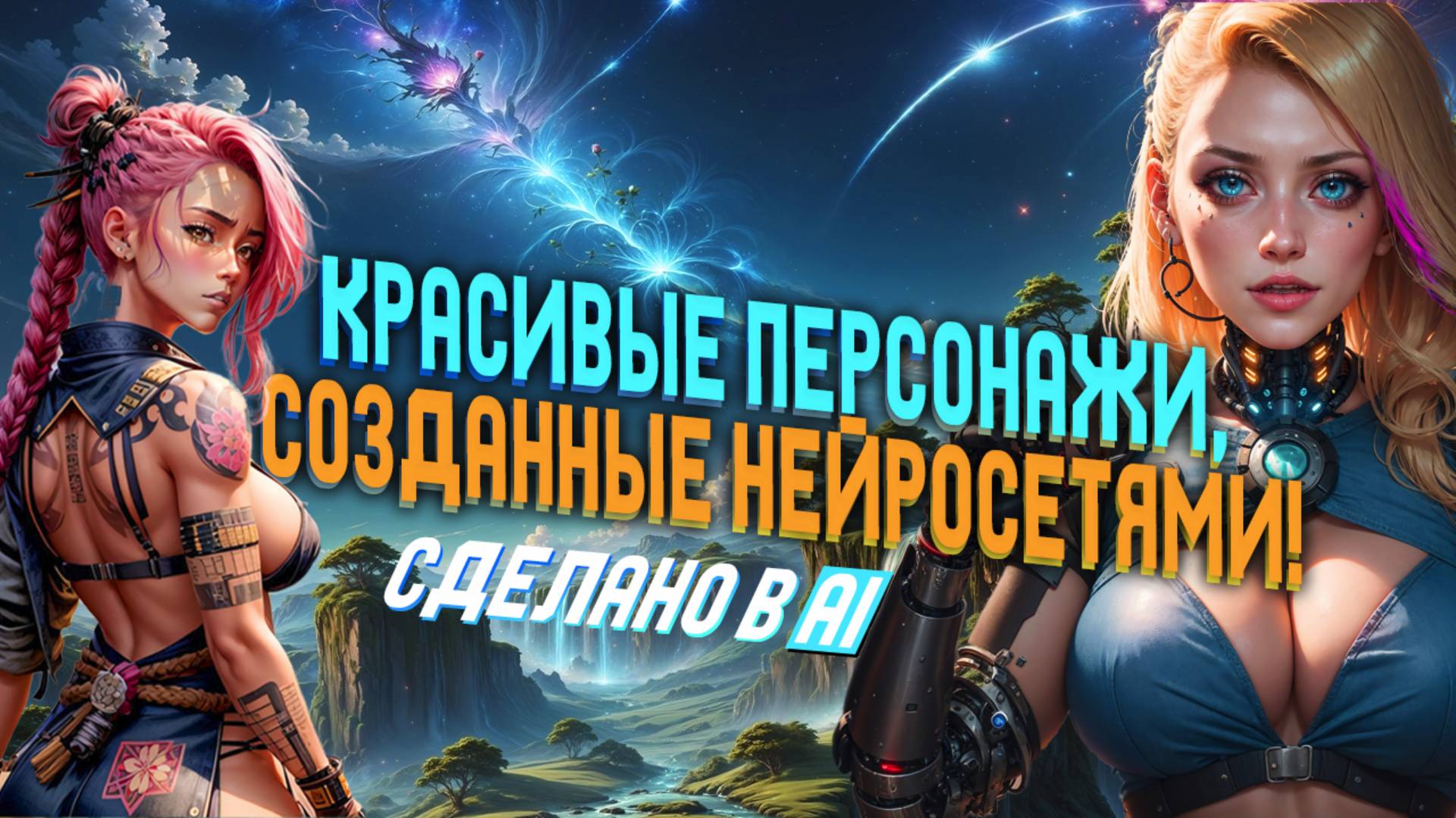 Красивые персонажи, созданные нейросетями! 😱 Сделано в AI