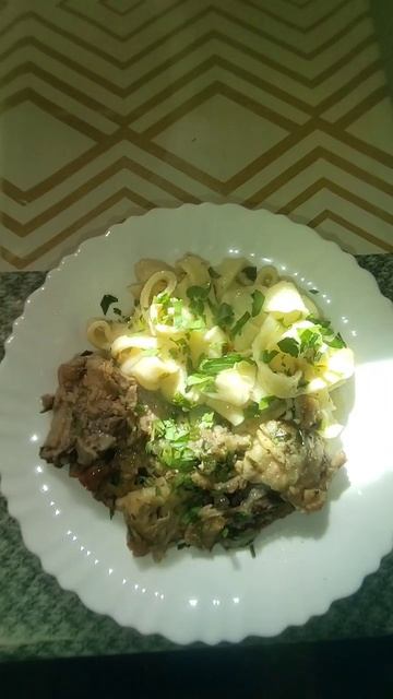 Домашняя лапша с курицей