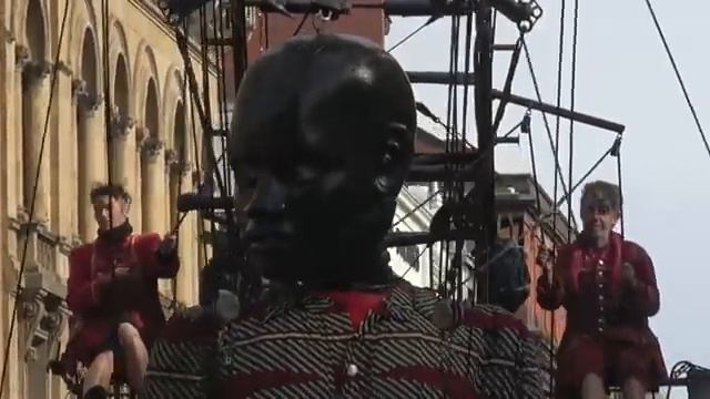 The Giants passing through Castle Street