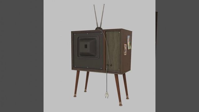 Ретро телевизор - 3D модель