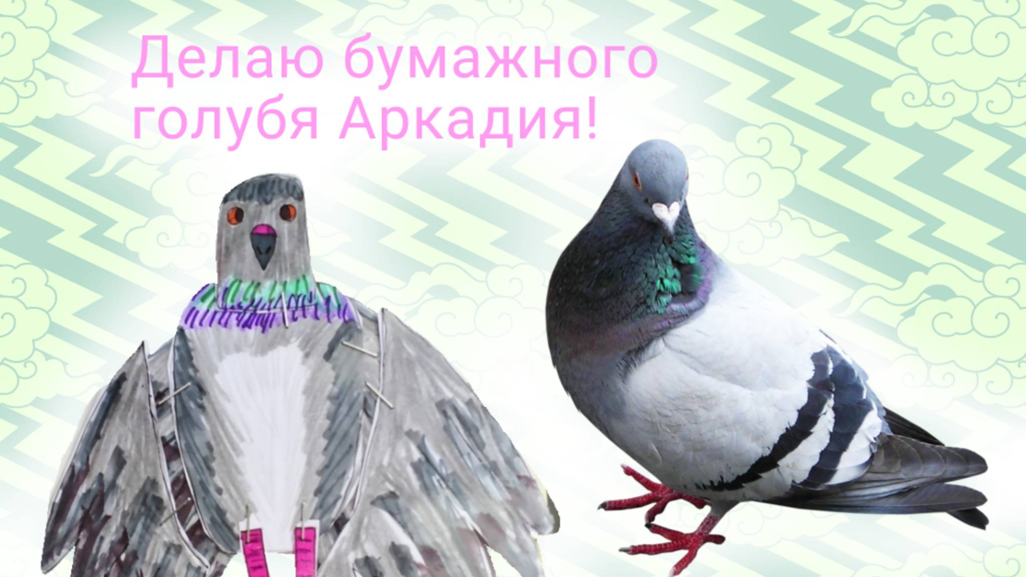 Делаю бумажного голубя Аркадия! Спасибо за 30 подписчиков!!