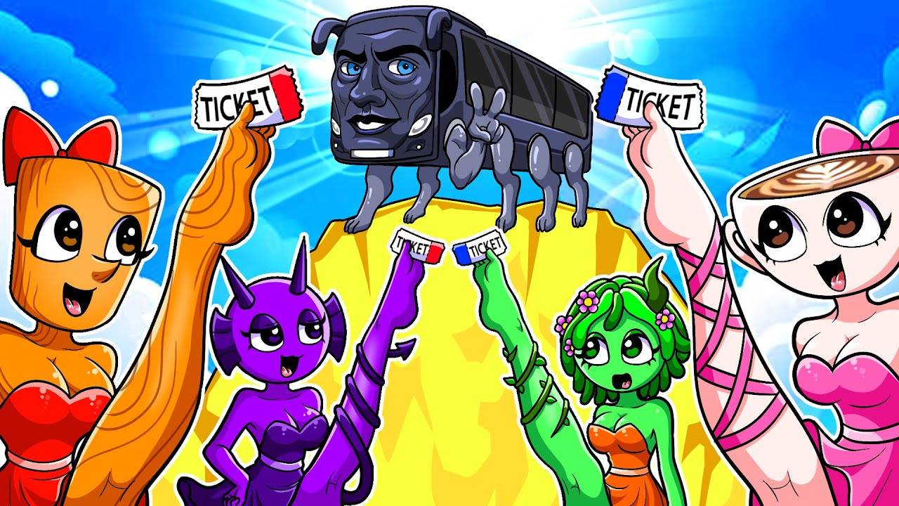 РЬЕНГ РЬЕНГ РЬЕНГ АВТОБУС IRENG… Кто имеет красочный билет? 🎟️🌈 | Sprunki Анимация