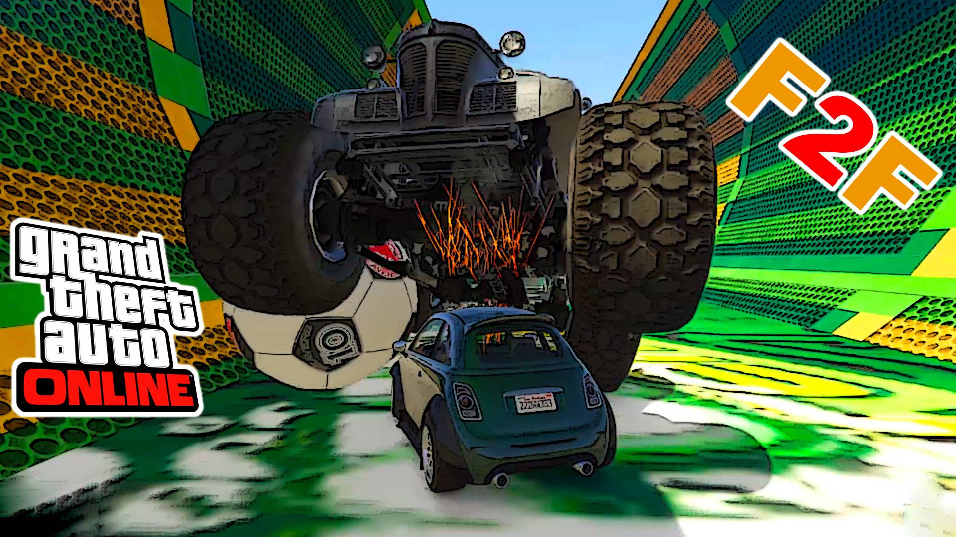 Рандомная стенка на стенку на пляже и в полутрубе в GTA V OnLine