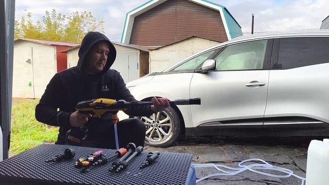 MOSSCO. Мощная аккумуляторная автомойка с бесщёточным моторчиком.