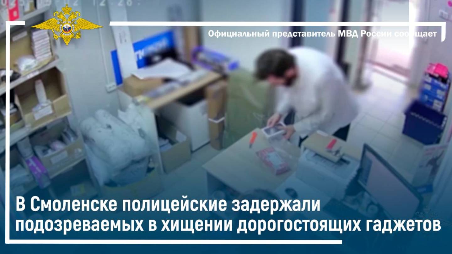 В Смоленске полицейские задержали подозреваемых в хищении дорогостоящих гаджетов