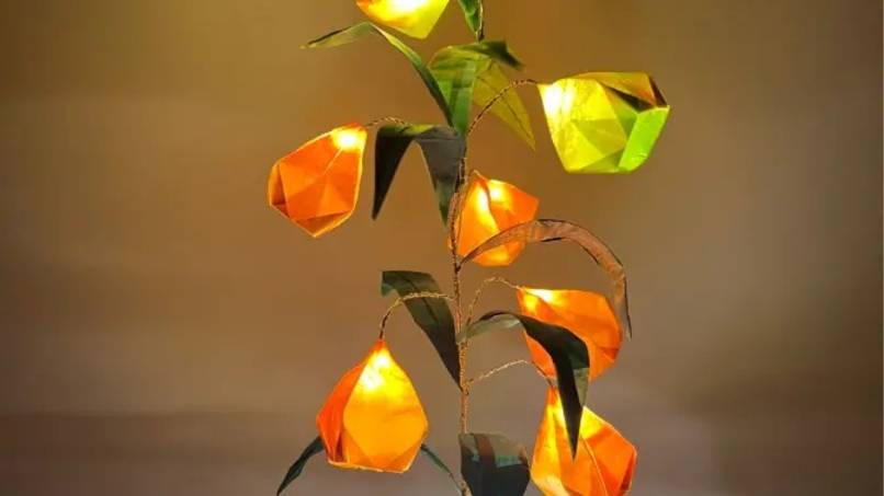 Светильник-физалис: волшебный декор из подручных материалов